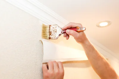 Pose de papier peint à Centuri — revêtements muraux et toiles de verre